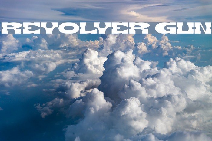 REVOLVER GUN Font examples