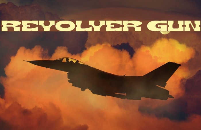 REVOLVER GUN Font examples