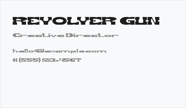 REVOLVER GUN Business Card