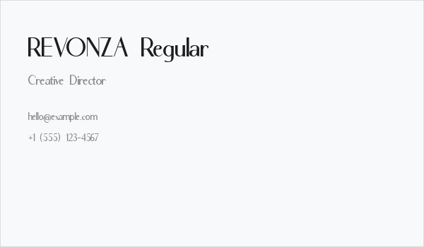 REVONZA Regular Business Card