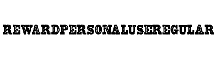 REWARD PERSONAL USE Regular  免费字体下载