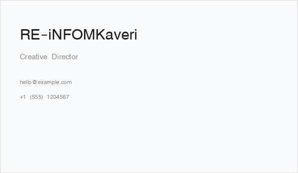 RE_iNFOM-Kaveri Business Card