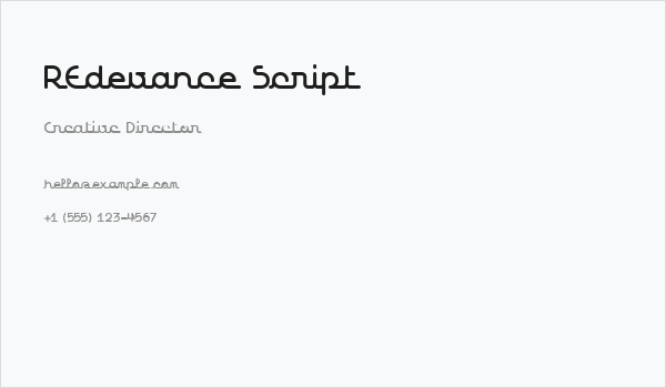 REdevance Script Business Card