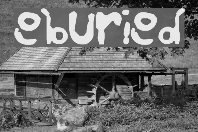 Re-buried Font examples