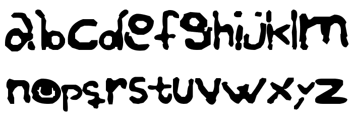 Re-buried Font LOWERCASE