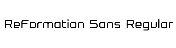 ReFormation Sans Regular Font