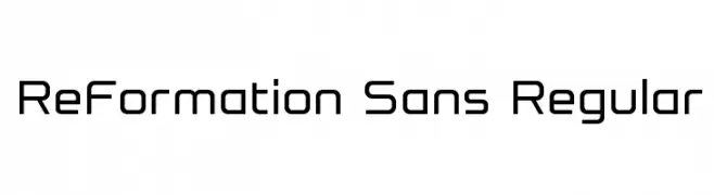 ReFormation Sans Regular  Free Fonts Download
