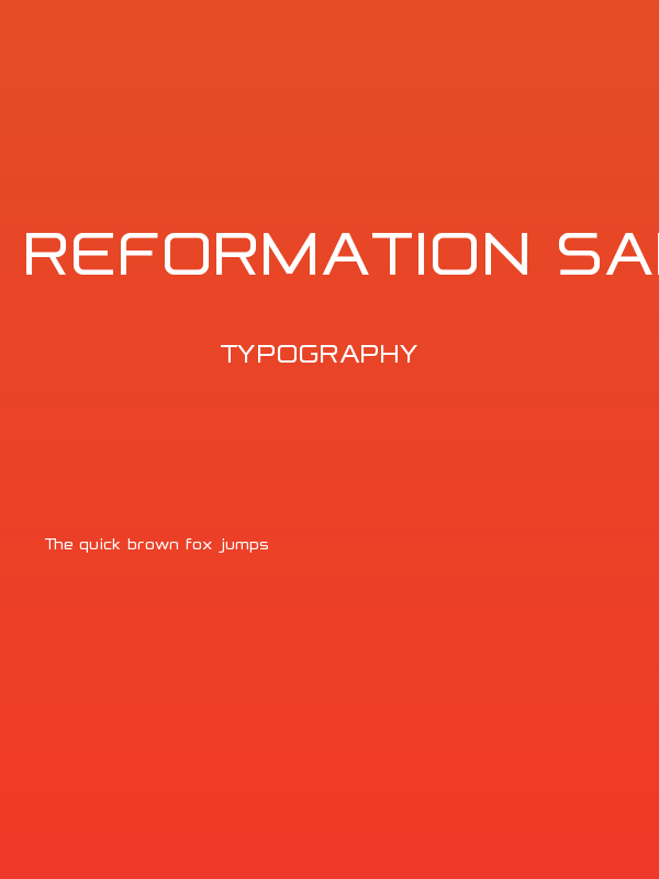 ReFormation Sans Regular Poster