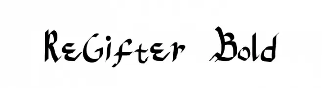 ReGifter Bold  नि: शुल्क फ़ॉन्ट्स डाउनलोड