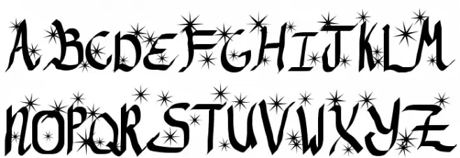ReGifter Stars Шрифта ВЕРХНИЙ