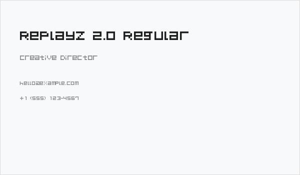 RePlayz 2.0 Regular Business Card