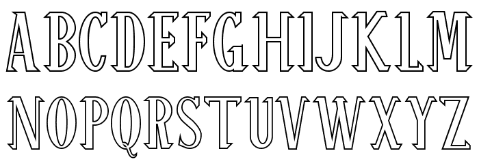 ReSHAWN Demo Outline Font OTHER CHARS