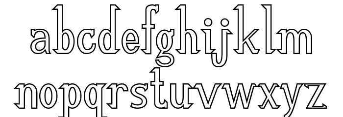 ReSHAWN Demo Outline Font LOWERCASE