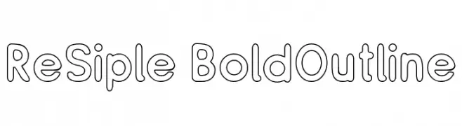 ReSiple BoldOutline  नि: शुल्क फ़ॉन्ट्स डाउनलोड