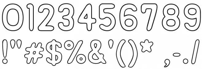 ReSiple BoldOutline Caratteri ALTRI CARATTERI