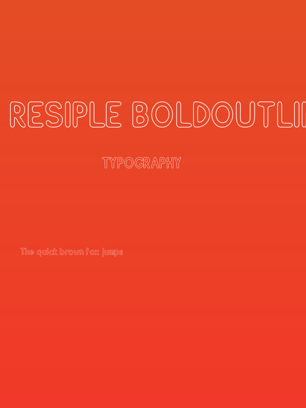 ReSiple BoldOutline Poster