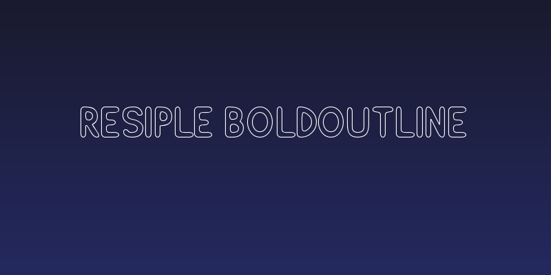 ReSiple BoldOutline Social Header