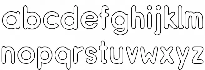 ReSiple BoldOutline Caratteri MINUSCOLO