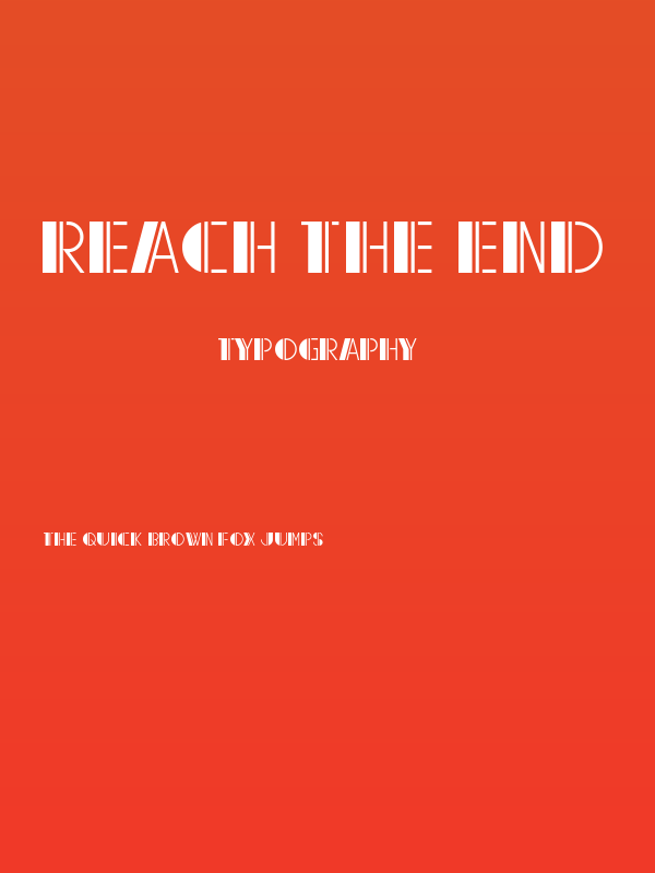 Reach the End Poster