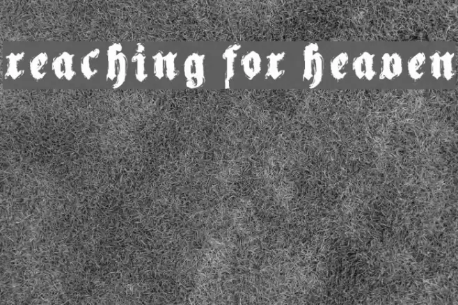 Reaching for Heaven Font examples