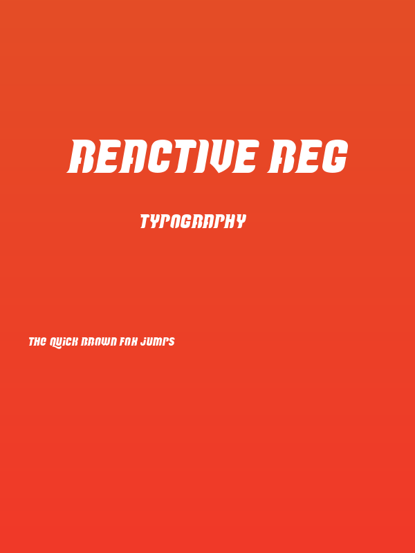 Reactive Reg Poster