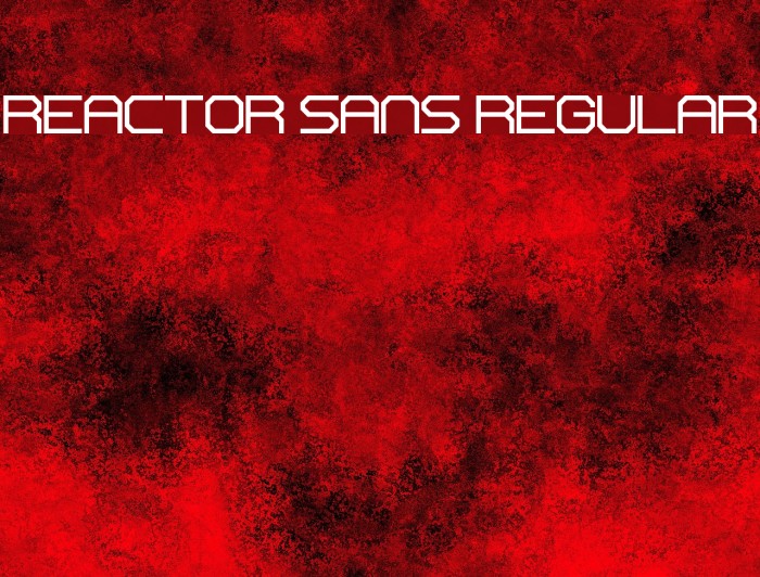 Reactor Sans Regular Font examples