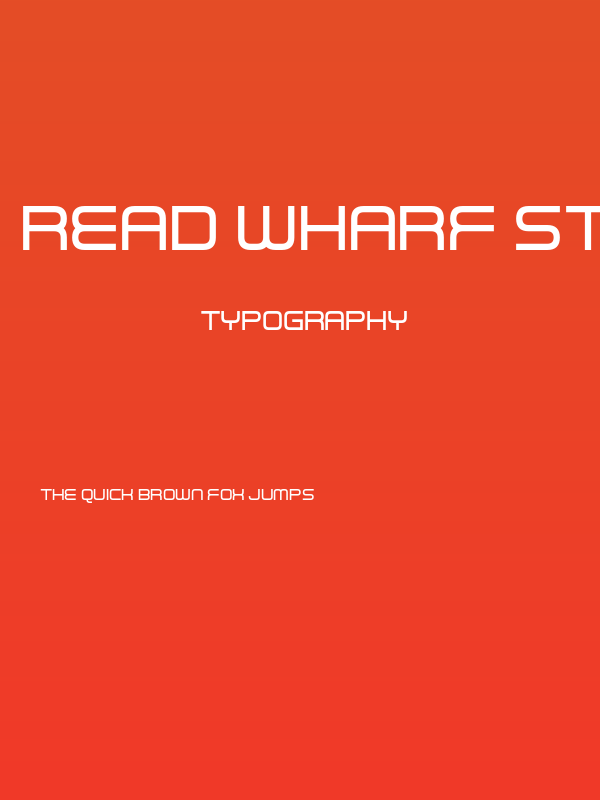 Read Wharf Straight Poster