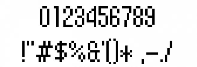 Readable 9x4 Font OTHER CHARS