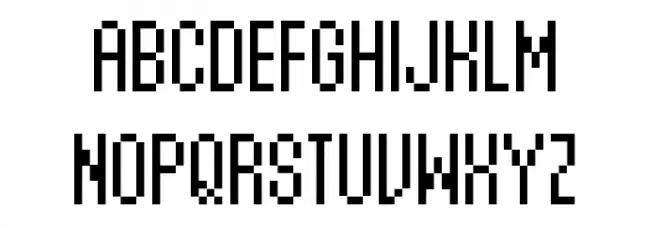 Readable 9x4 Font UPPERCASE