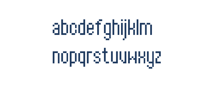 Readable 9x4 Lowercase