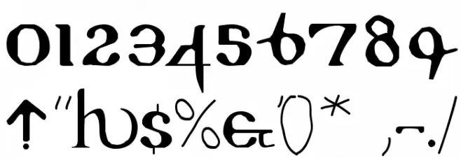 ReadableGothic Font OTHER CHARS