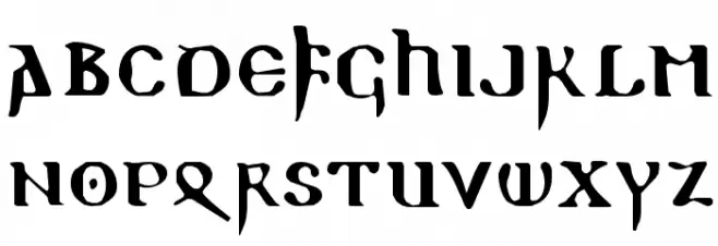 ReadableGothic خط أحرف كبيرة