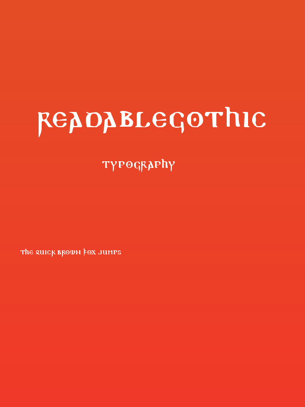 ReadableGothic Poster