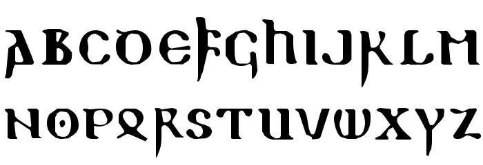 ReadableGothic Font LOWERCASE