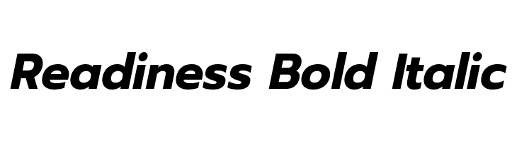 Readiness Bold Italic  Fuentes Gratis Descargar