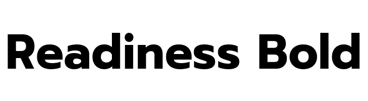 Readiness Bold  font caratteri gratis