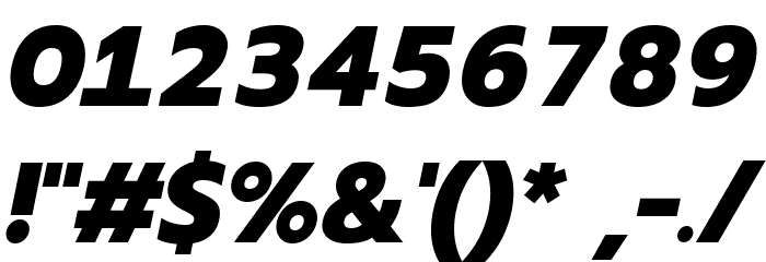 Readiness ExtraBold Italic Font OTHER CHARS