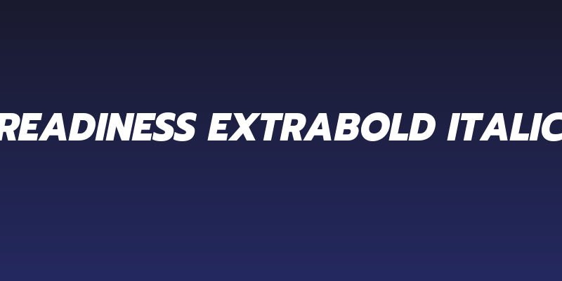 Readiness ExtraBold Italic Social Header