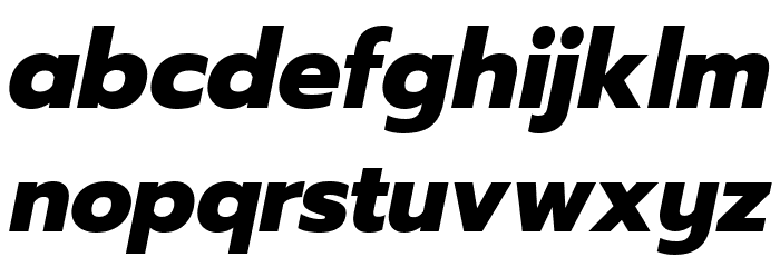 Readiness ExtraBold Italic Font LOWERCASE
