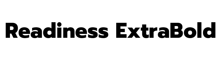 Readiness ExtraBold  नि: शुल्क फ़ॉन्ट्स डाउनलोड