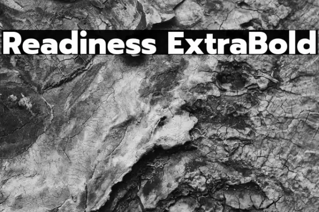 Readiness ExtraBold Font examples
