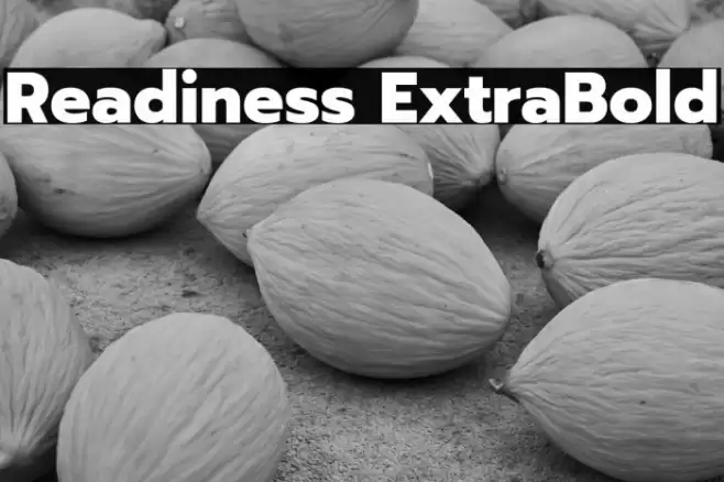 Readiness ExtraBold Font examples