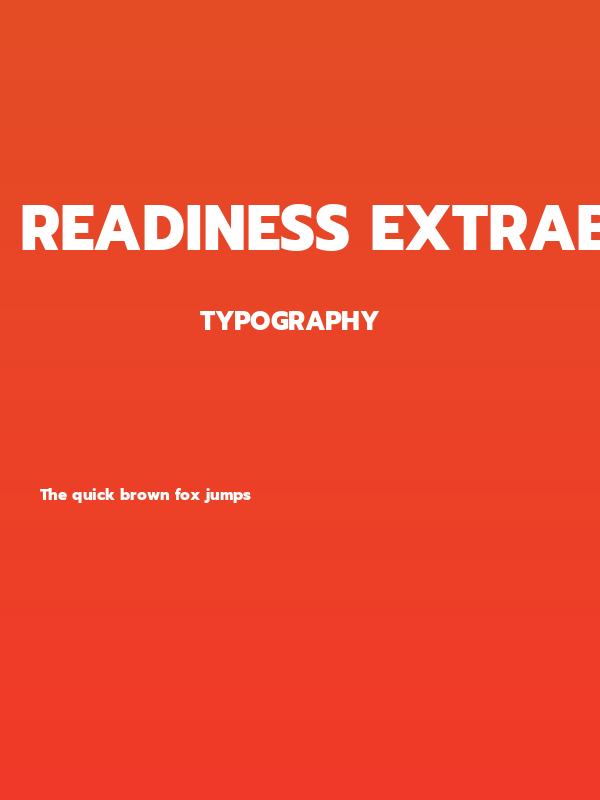 Readiness ExtraBold Poster