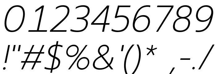 Readiness ExtraLight Italic Font OTHER CHARS