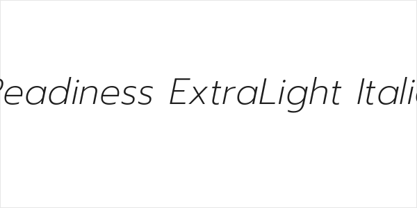 Readiness ExtraLight Italic Logo