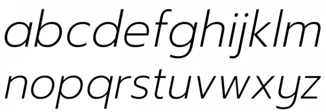 Readiness ExtraLight Italic خط أحرف صغيرة