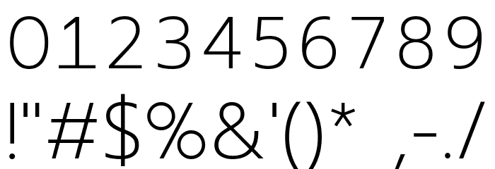Readiness ExtraLight Font OTHER CHARS