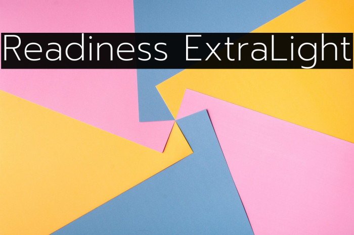 Readiness ExtraLight Example 1