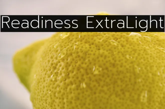 Readiness ExtraLight Example 2