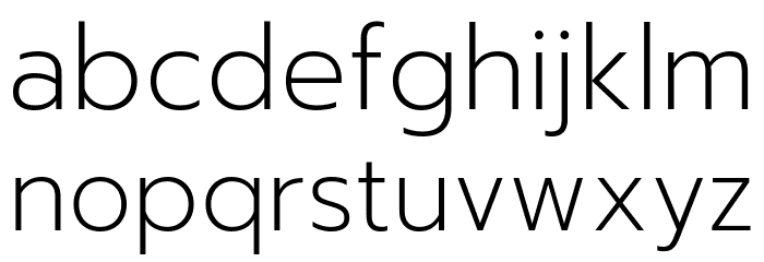 Readiness ExtraLight Font LOWERCASE